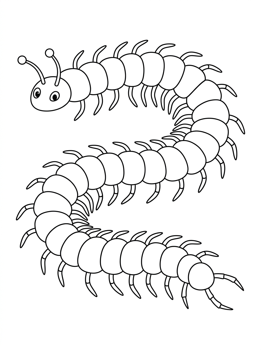 Centipede coloring pages printable free