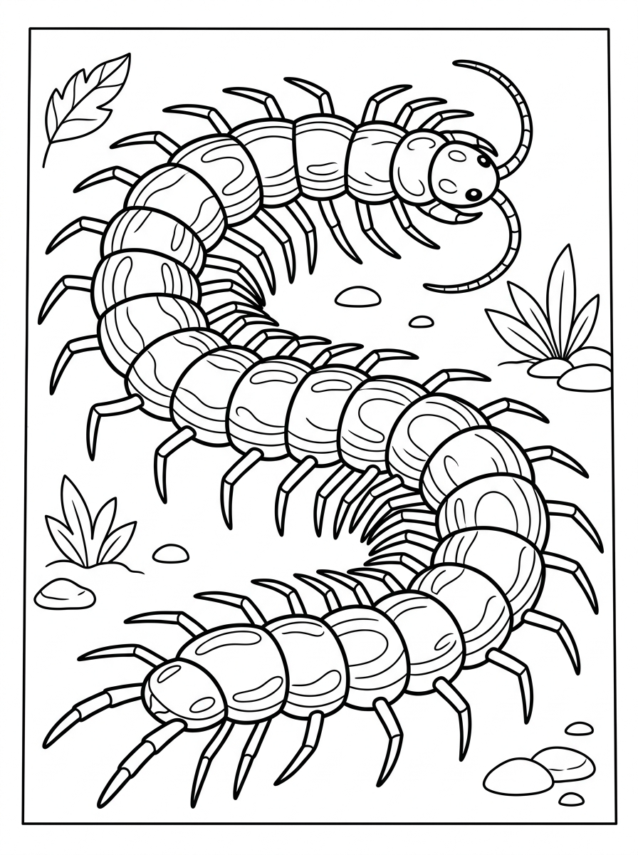 Centipede coloring pages free