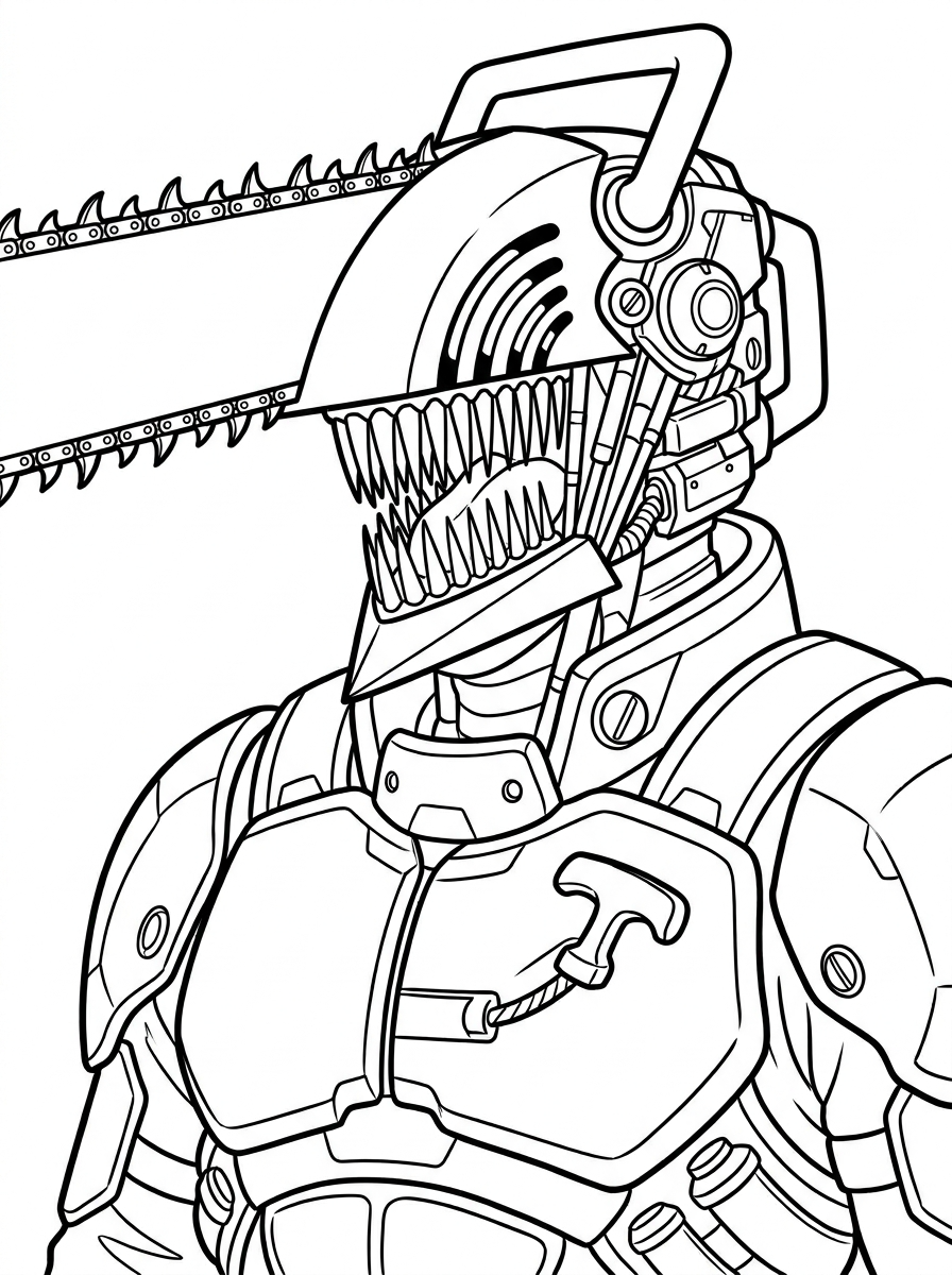 Chainsaw Man Coloring Pages 11 free Chainsaw Man coloring pages