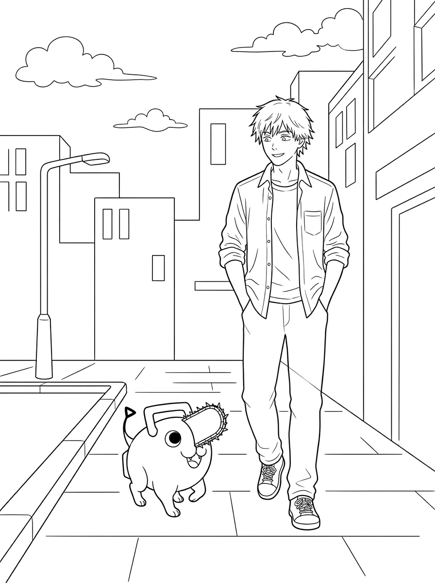Chainsaw Man Coloring Pages 12 Chainsaw Man coloring pages free printable
