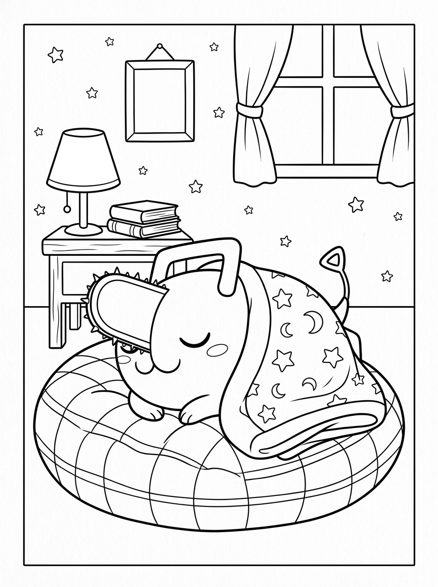 Chainsaw Man Coloring Pages 18 Chainsaw Man free coloring pages 1