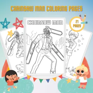 Chainsaw Man Coloring Pages thumbnail