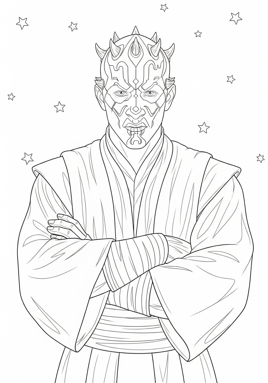 free printable Darth Maul coloring pages