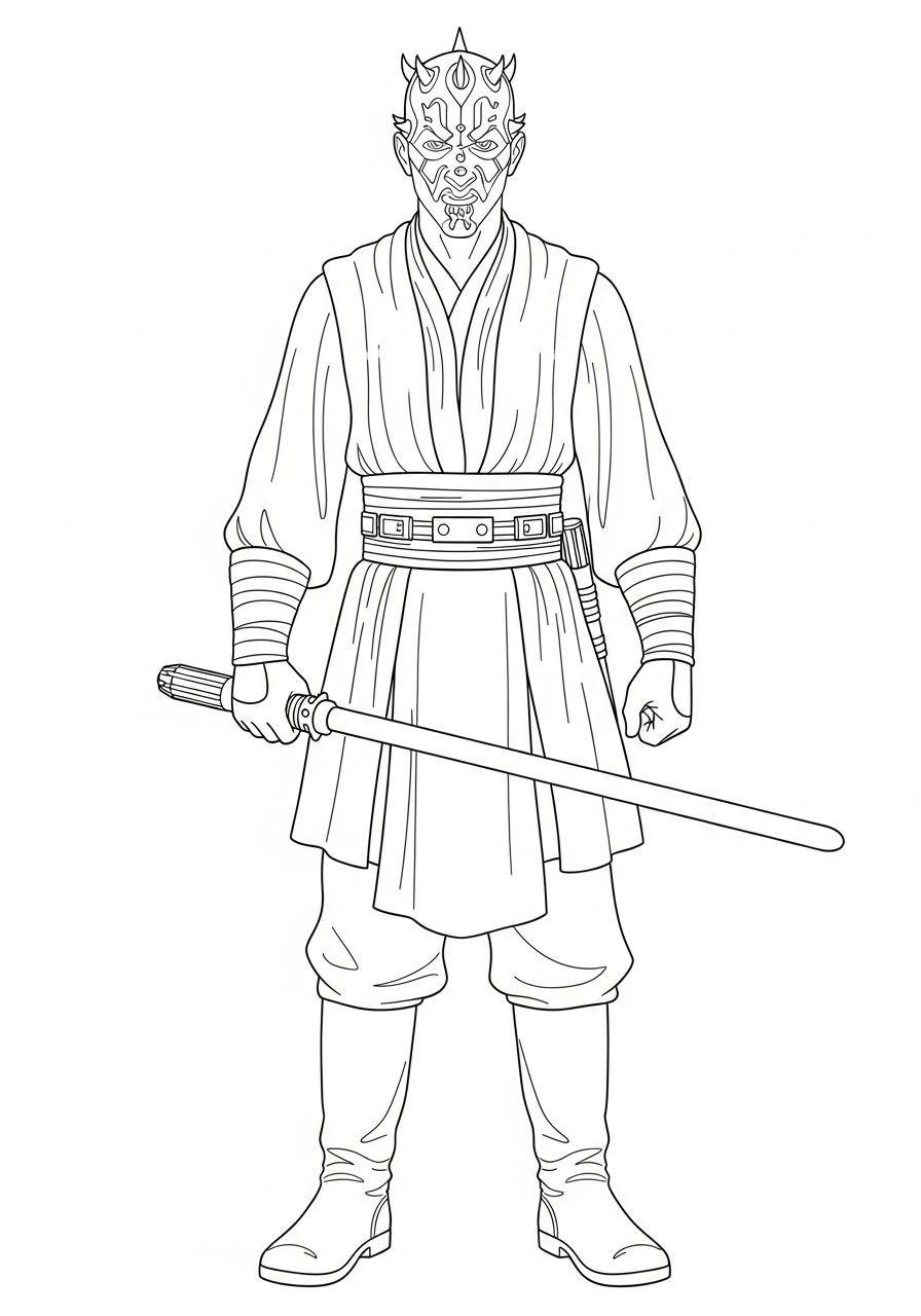 coloring pages Darth Maul