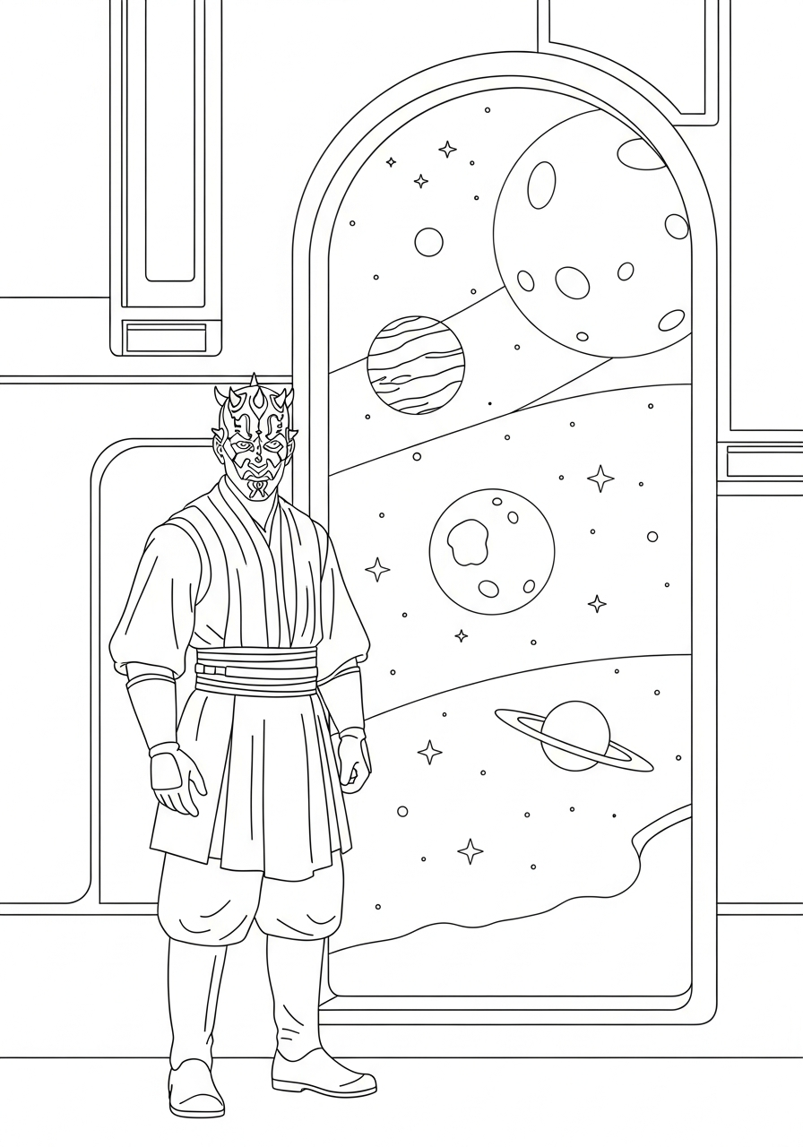 Darth Maul coloring book pages