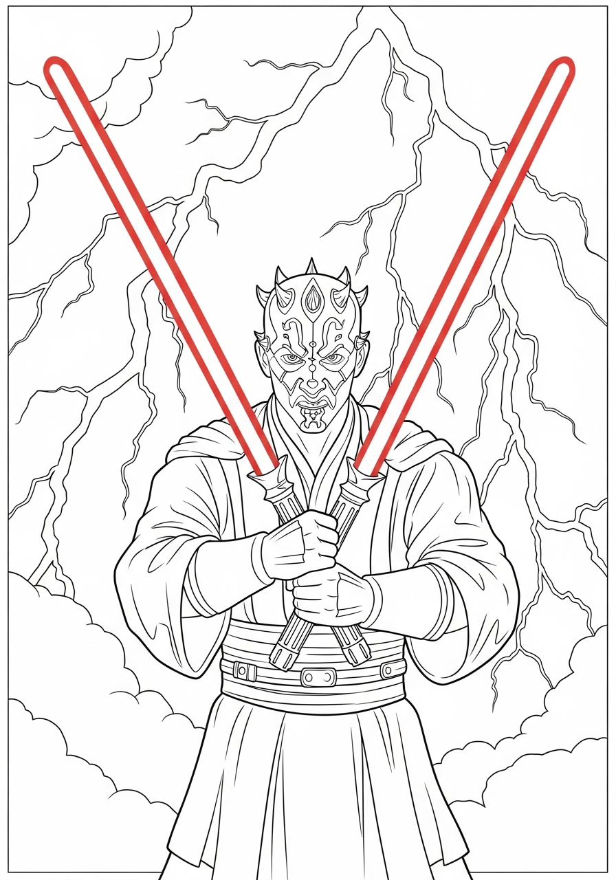 adult coloring pages Darth Maul
