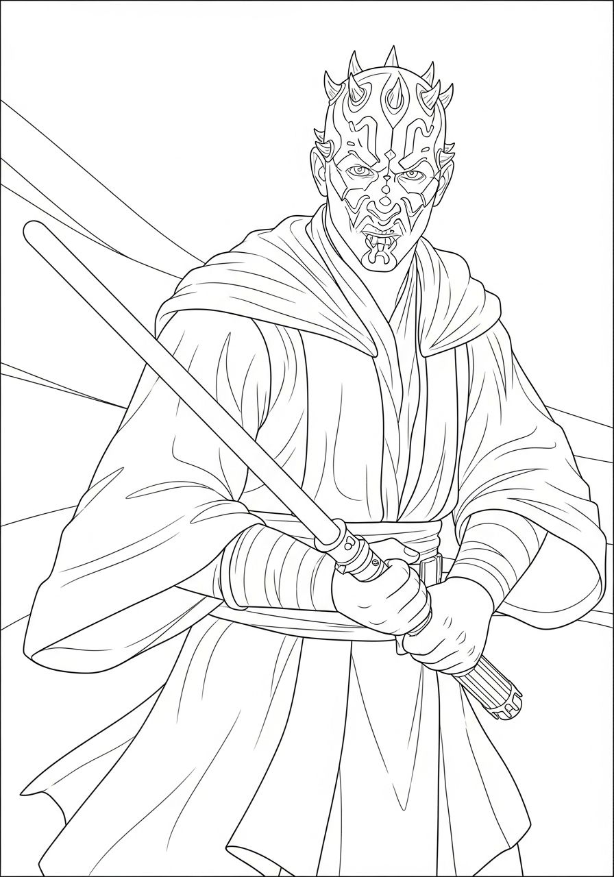 Darth Maul free coloring pages