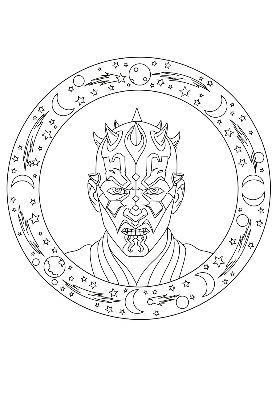 free Darth Maul coloring pages pdf