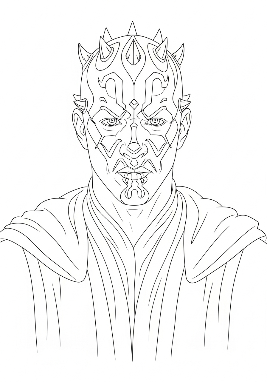 printable Darth Maul coloring pages