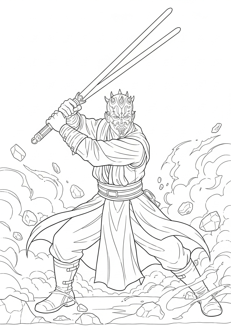 printable coloring pages Darth Maul