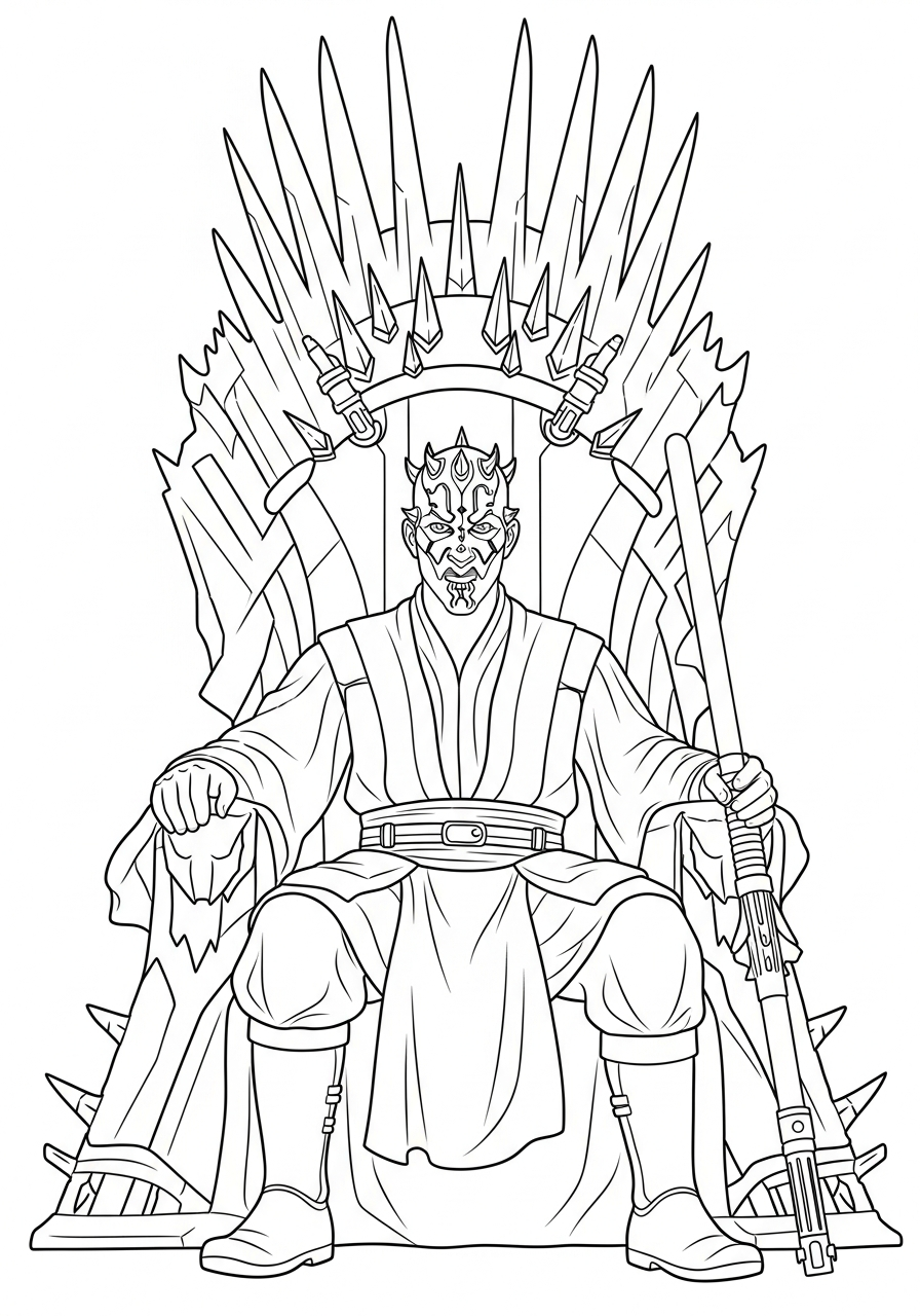 Darth Maul free coloring pages 1