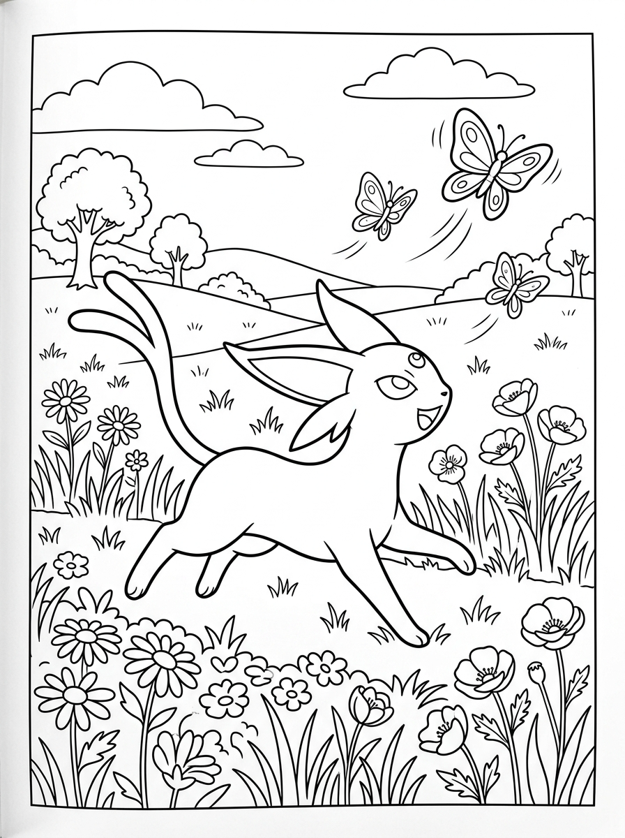 Espeon coloring pages for adults