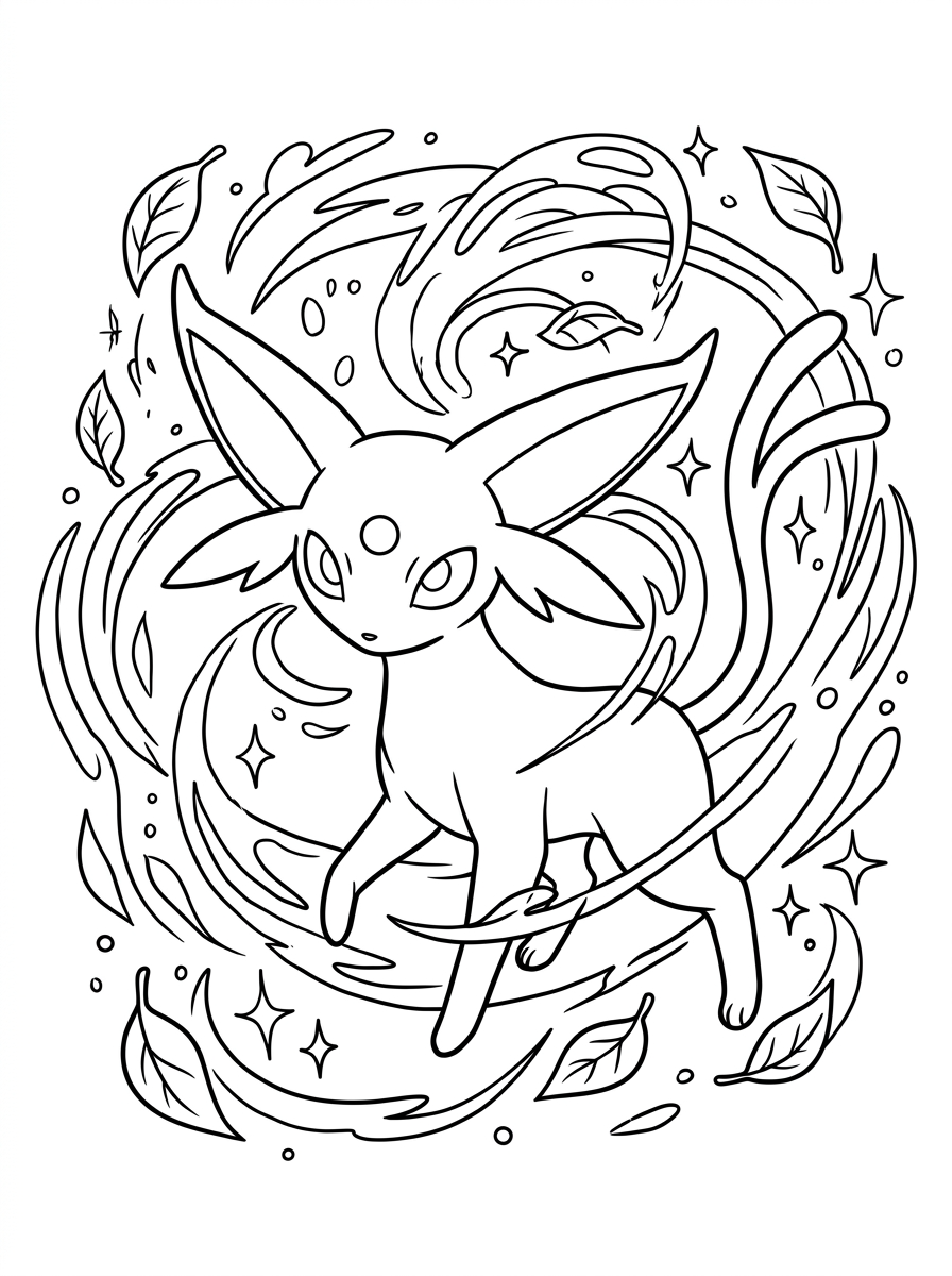 Espeon coloring pages printable