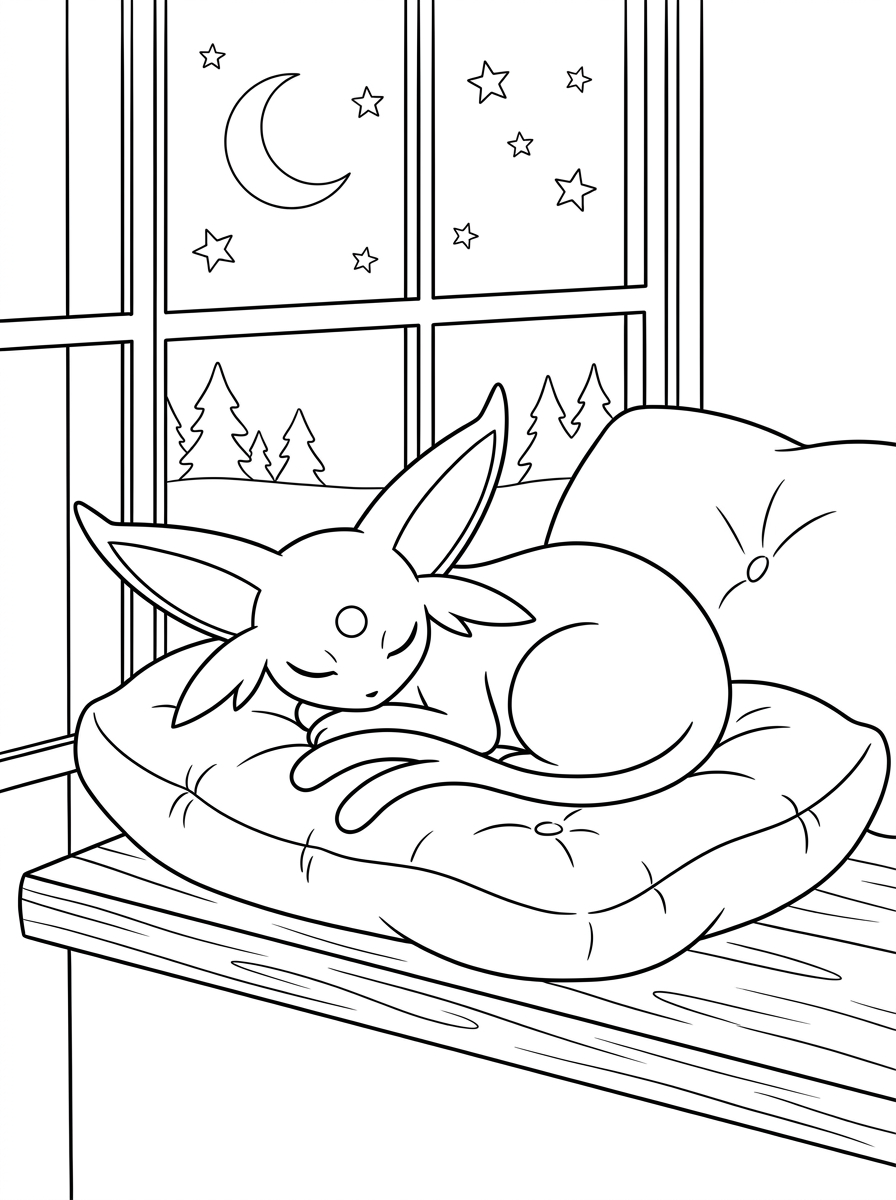 grinch Espeon coloring pages 1