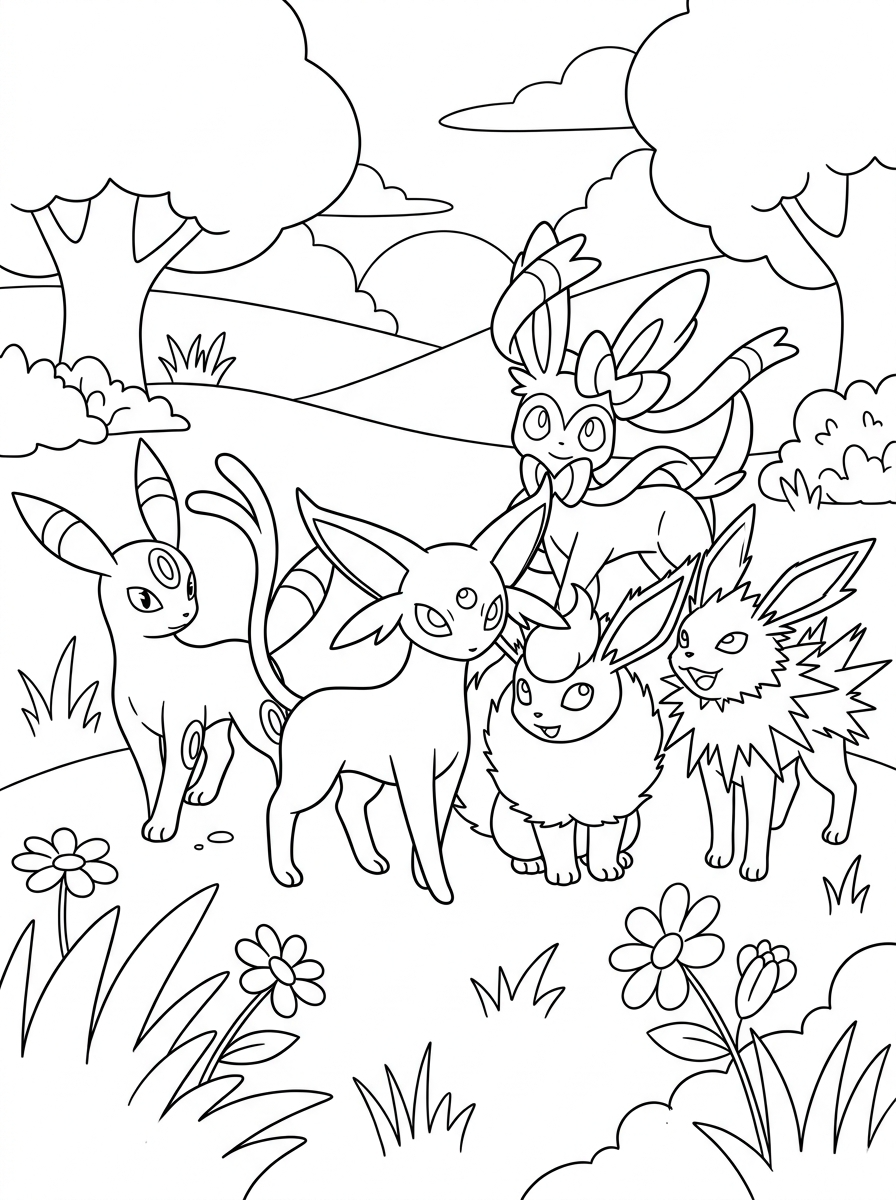 Espeon coloring pages for adults easy