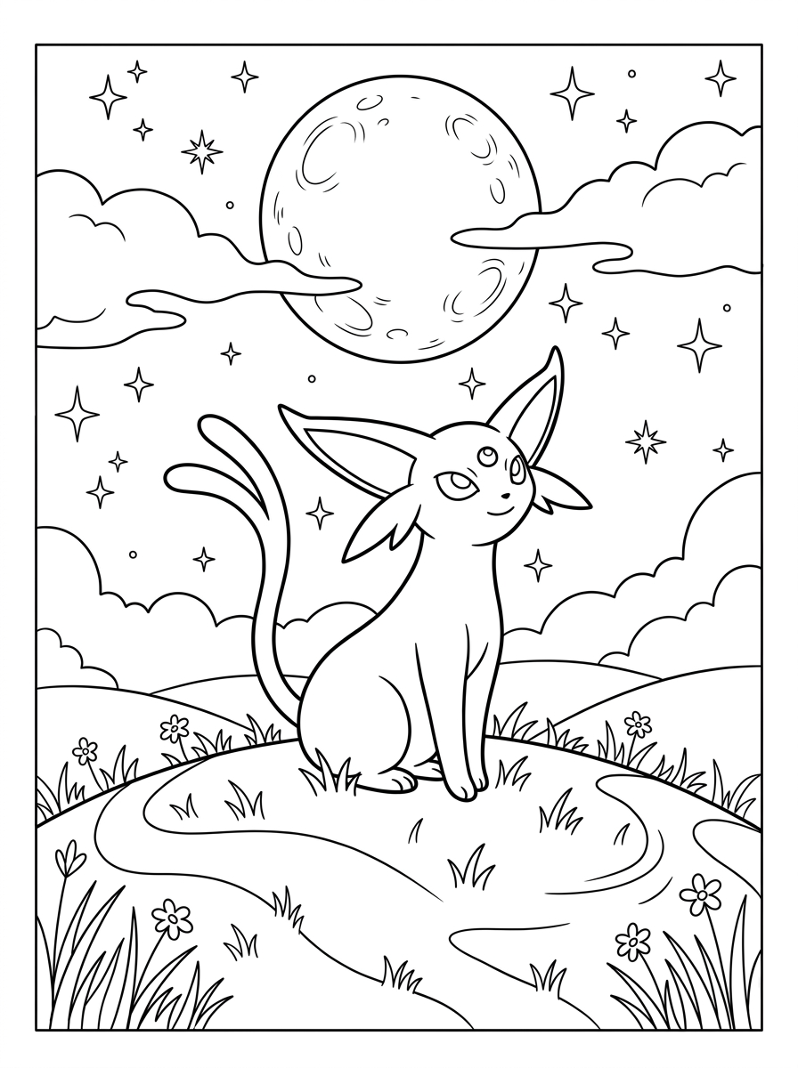 coloring pages for Espeon