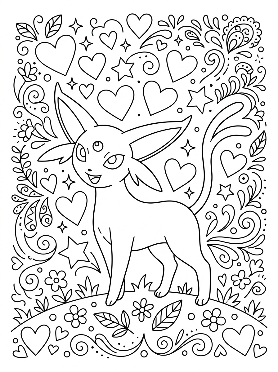 printable coloring pages Espeon