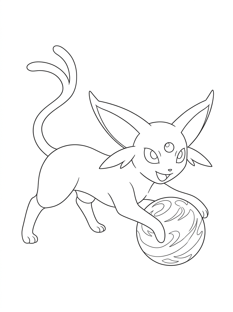 Espeon coloring pages to print