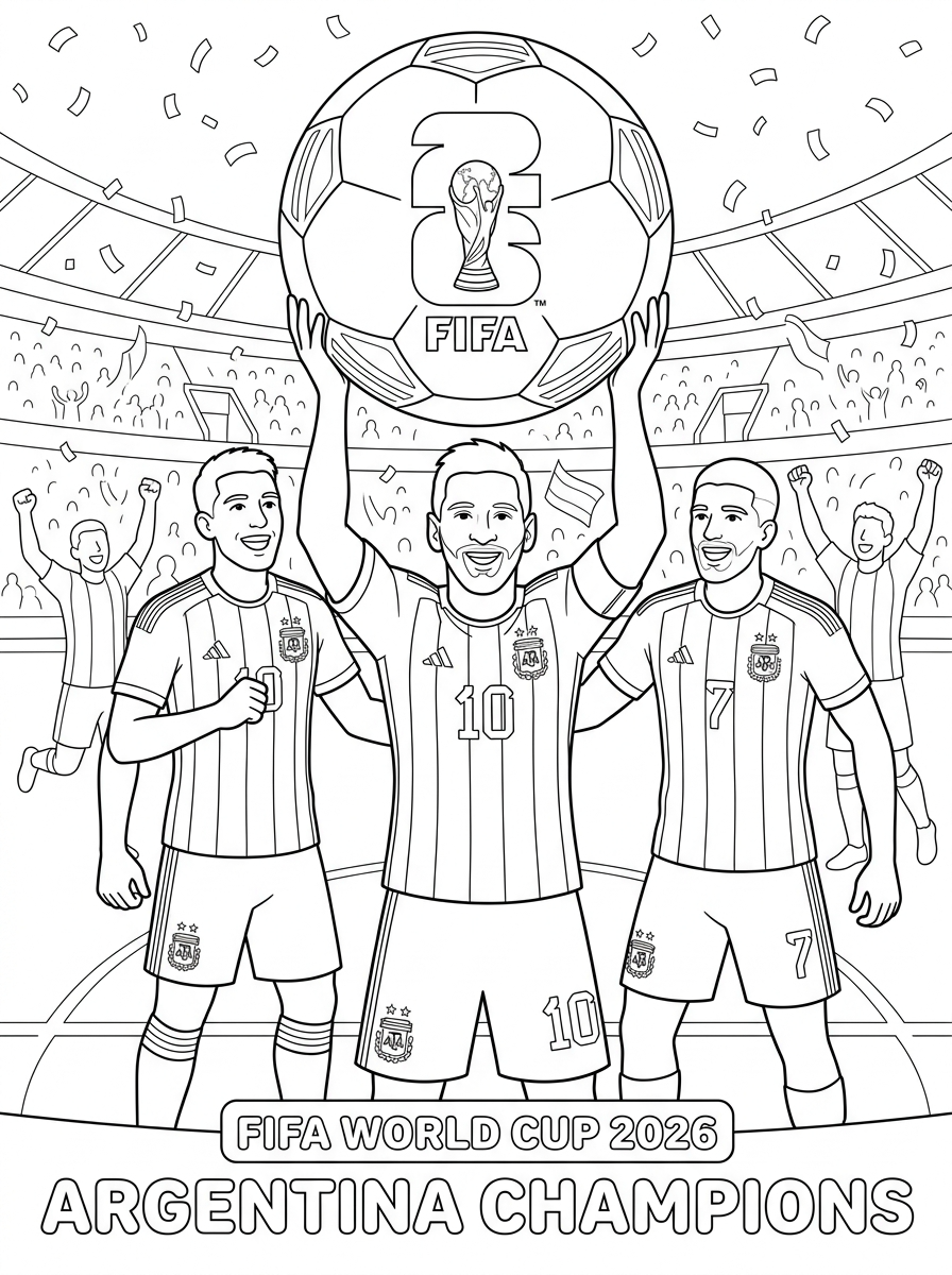 coloring pages FIFA World Cup 2026 1