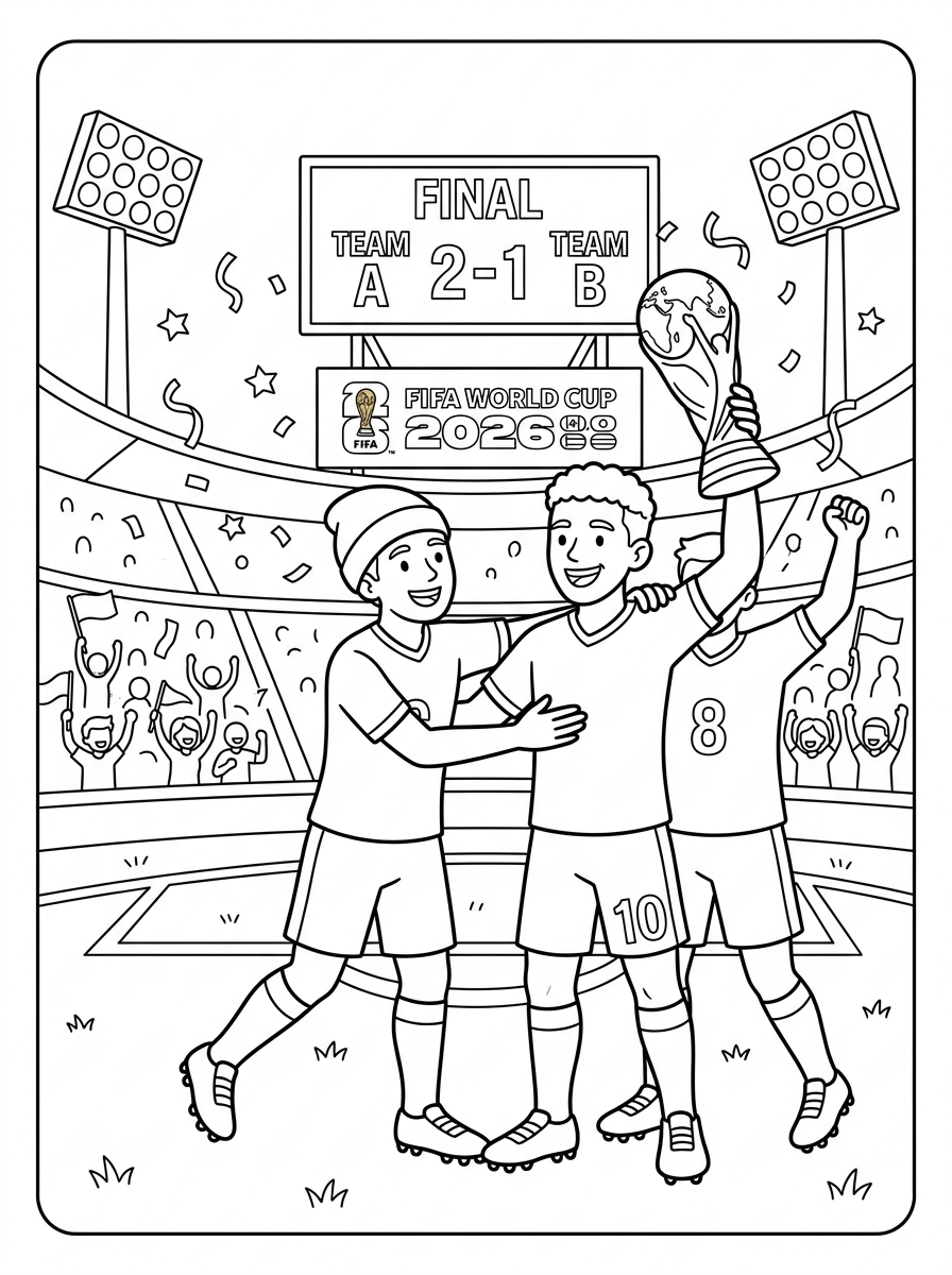 free coloring pages FIFA World Cup 2026