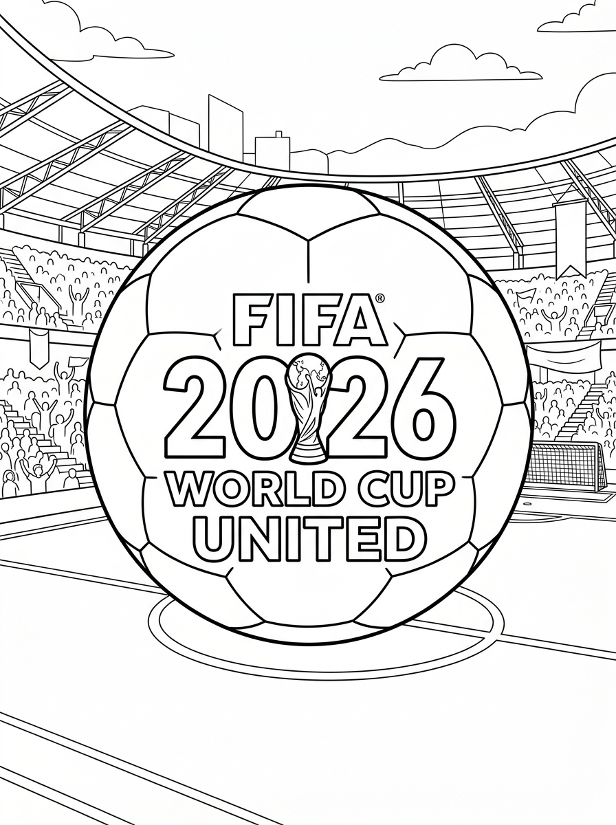 printable FIFA World Cup 2026 coloring pages