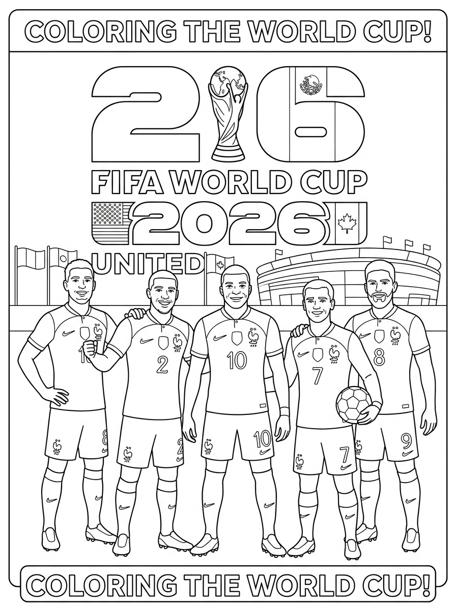 coloring pages FIFA World Cup 2026