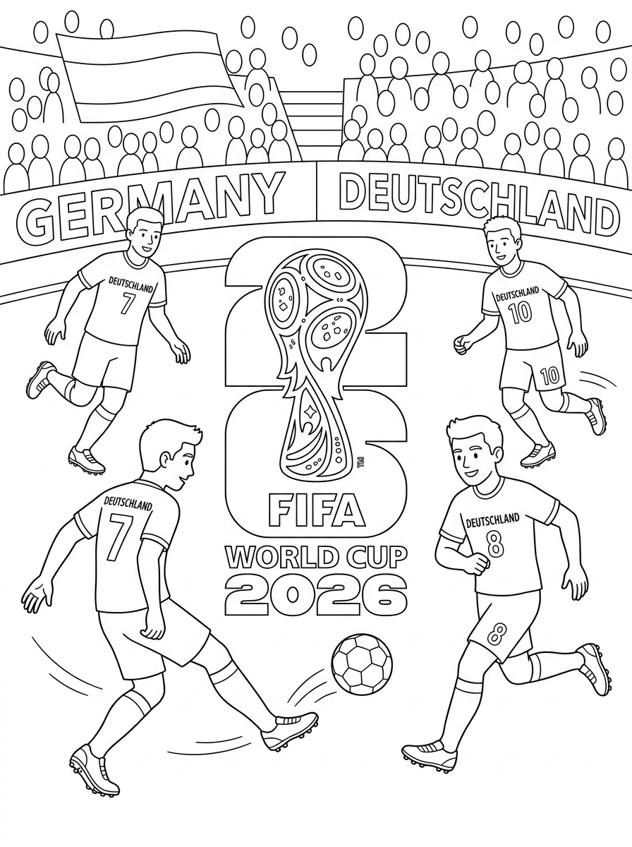 cute coloring pages FIFA World Cup 2026