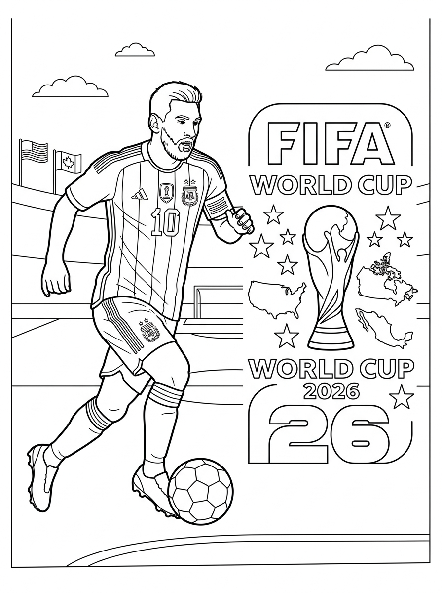 free FIFA World Cup 2026 coloring pages printable