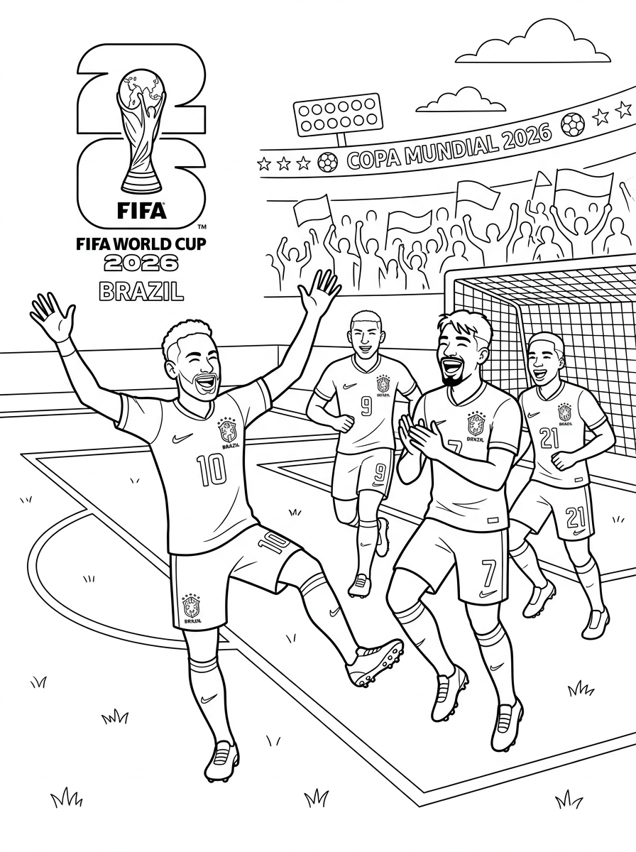 free FIFA World Cup 2026 coloring pages