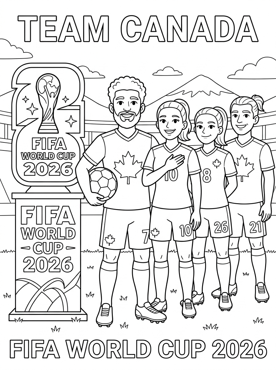 free FIFA World Cup 2026 coloring pages pdf