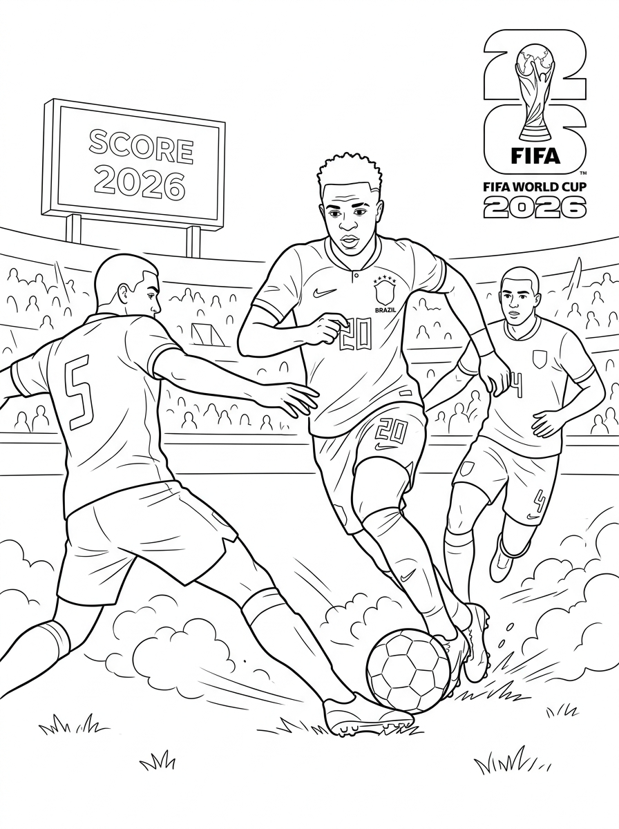 free adult FIFA World Cup 2026 coloring pages