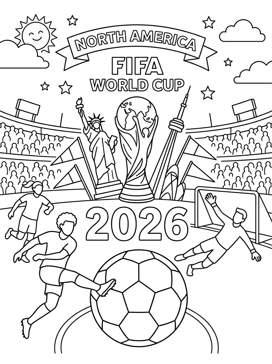 FIFA World Cup 2026 coloring book pages