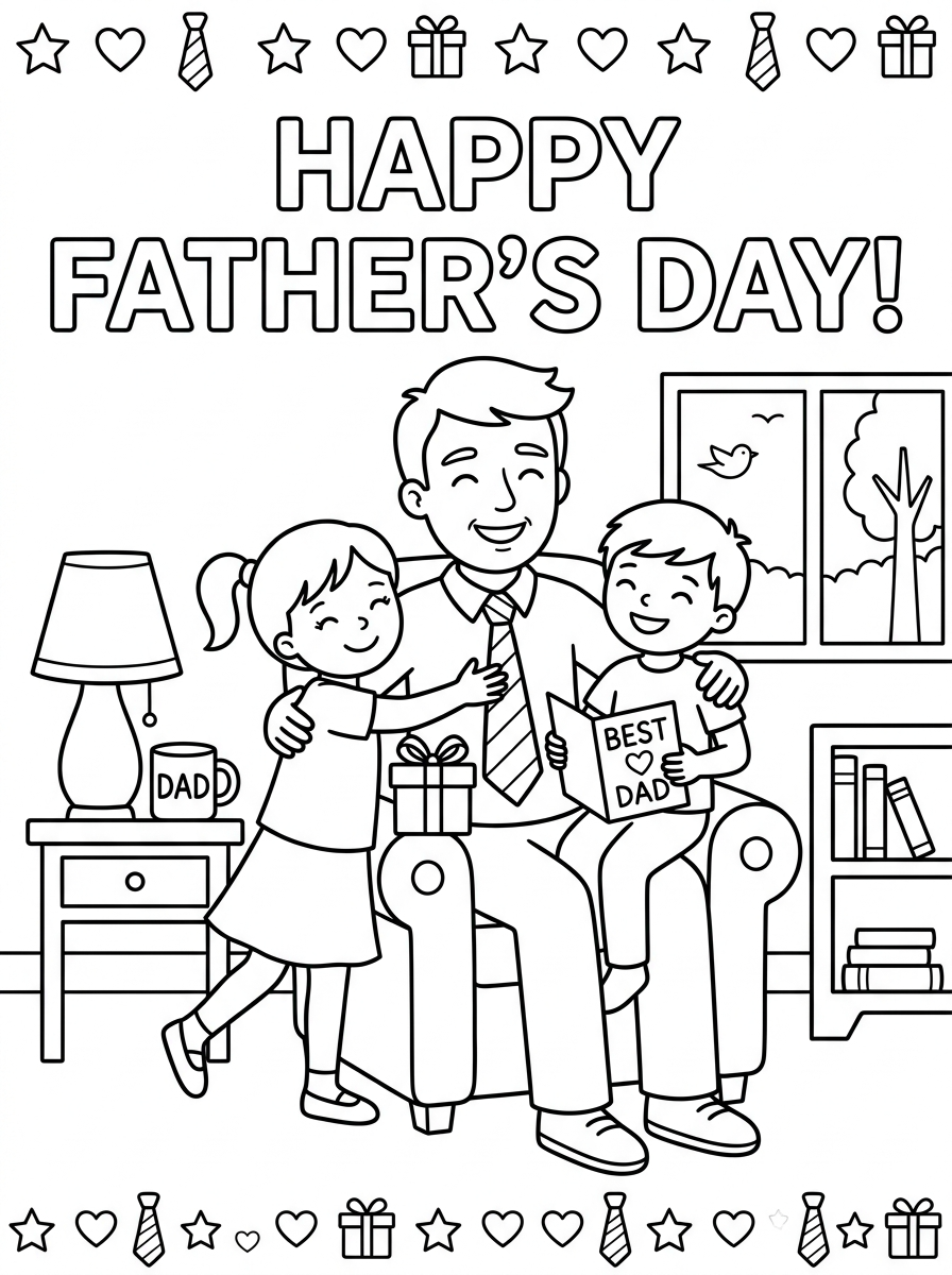 free coloring Father’s Day pages
