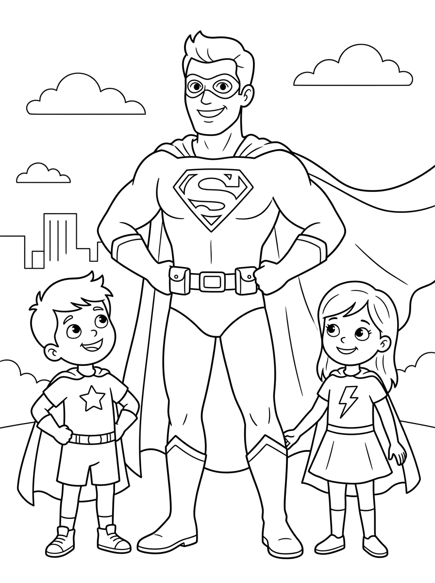 free coloring Father’s Day pages 1
