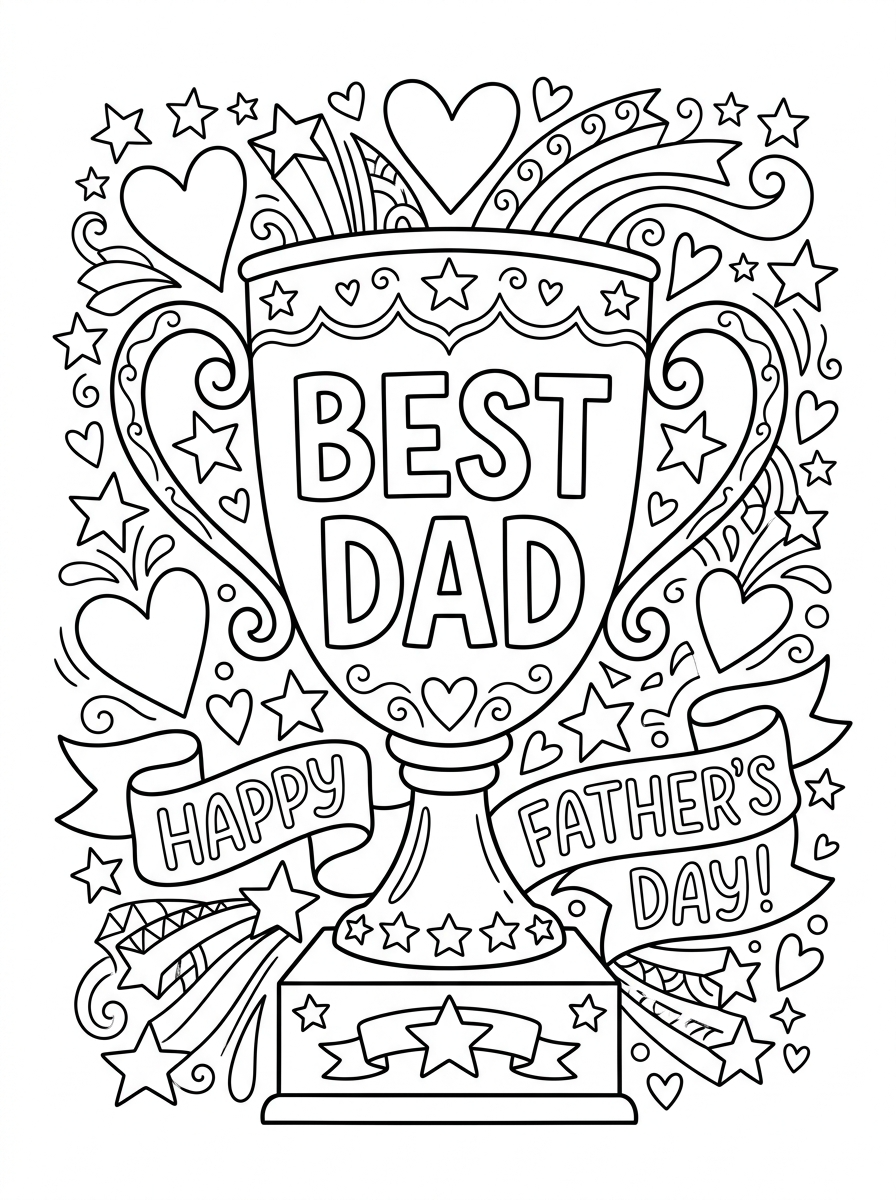grinch cute Father’s Day coloring pages