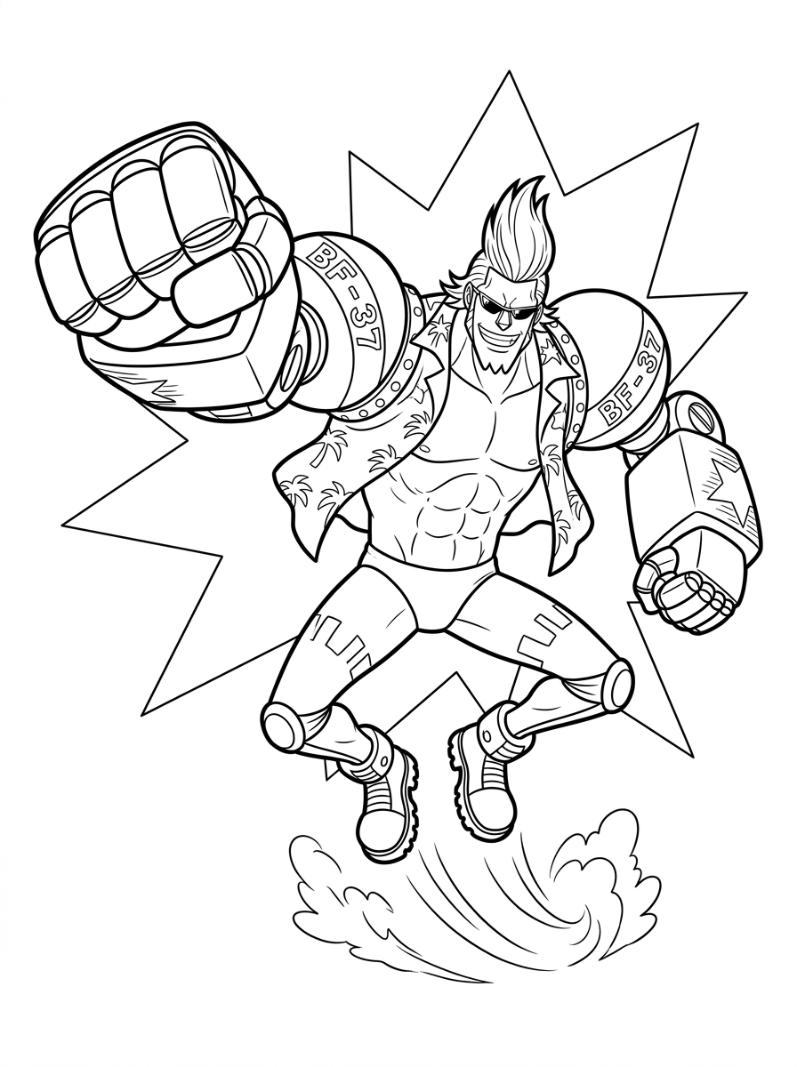 Franky coloring pages free
