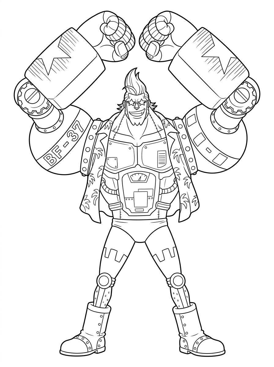 easy cute Franky coloring pages