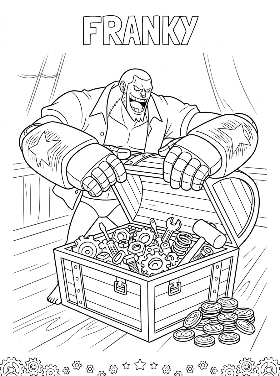 Franky ornaments coloring pages 1