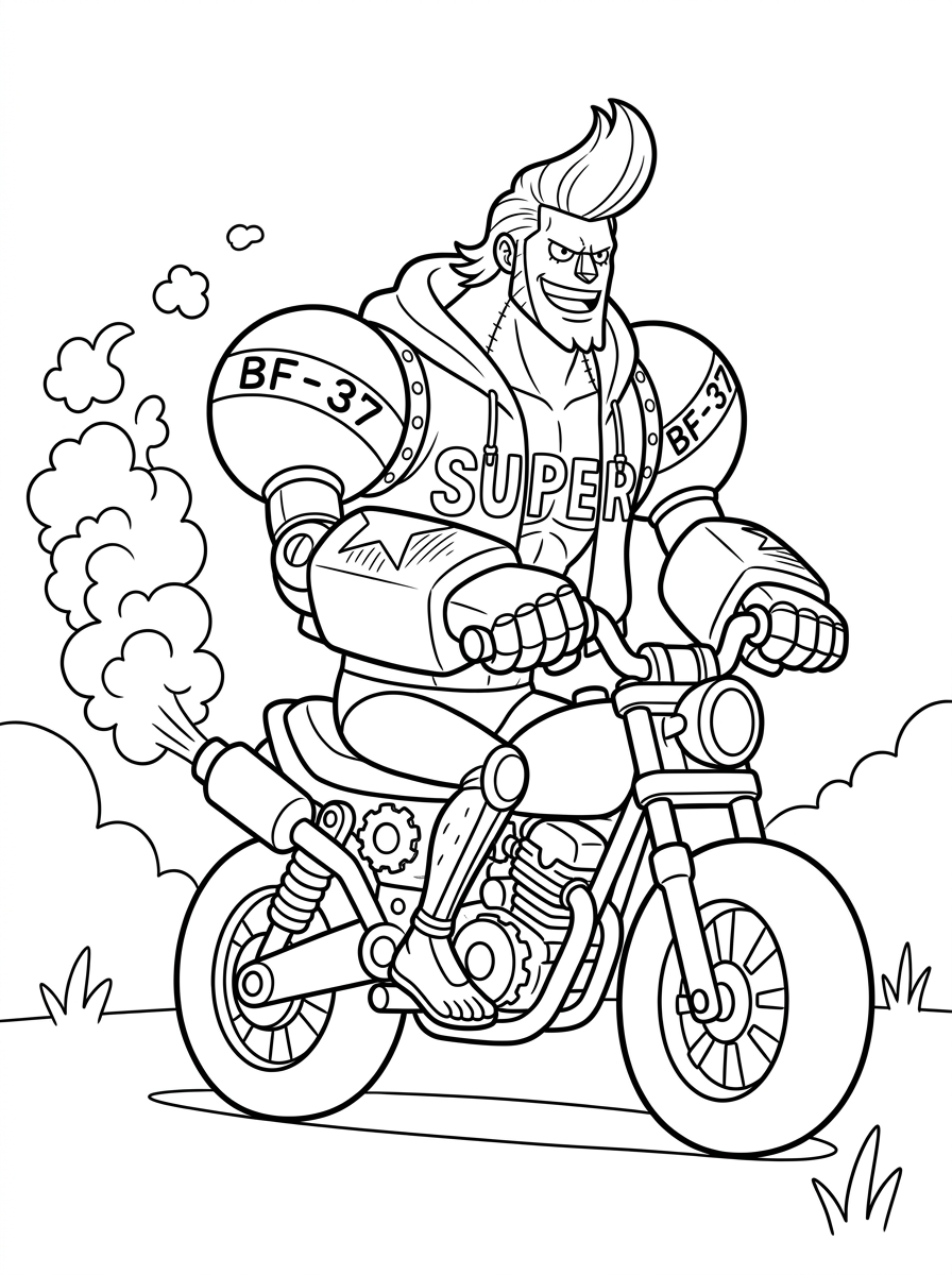 Franky coloring book pages