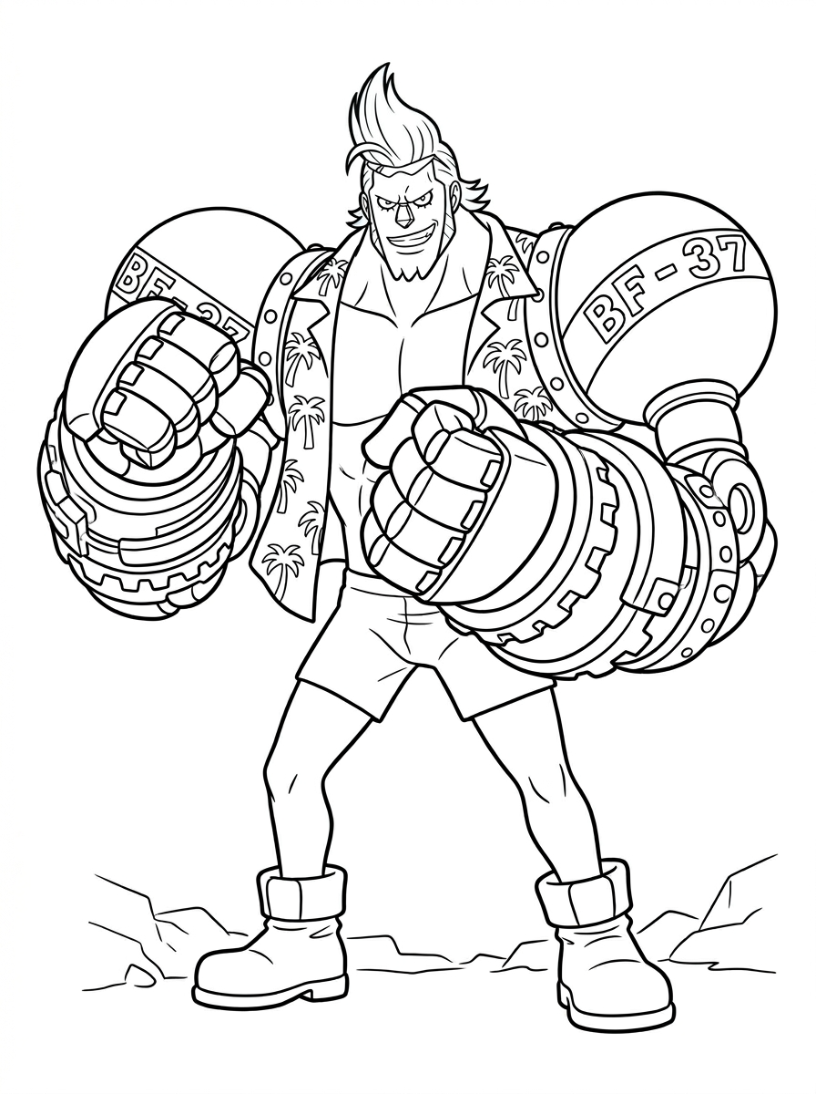 Franky coloring pages for kids