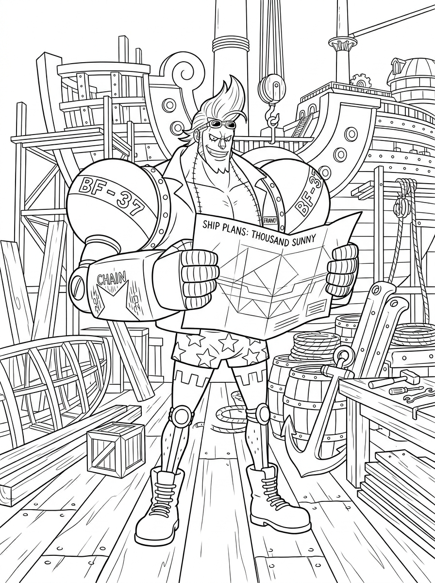 Franky ornaments coloring pages