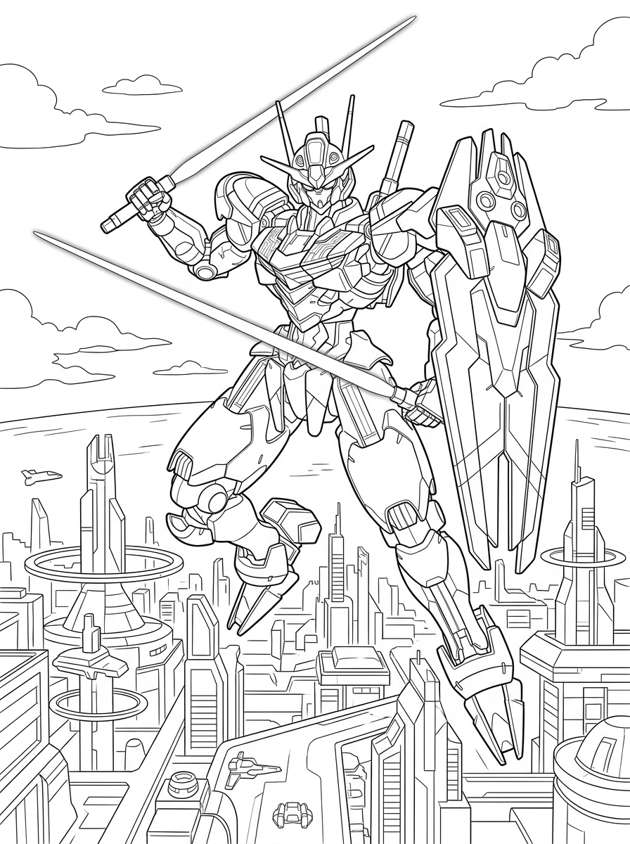 Gundam coloring pages for kids