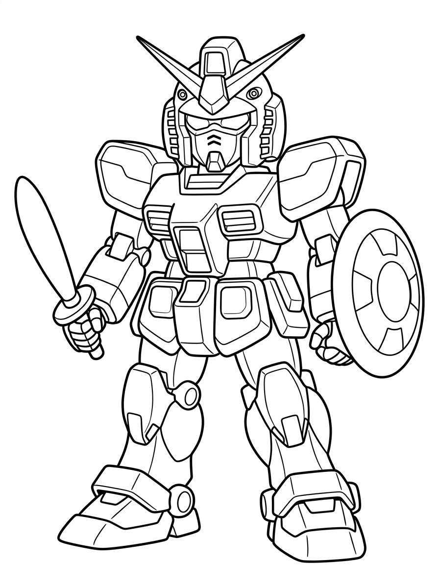 printable coloring pages Gundam