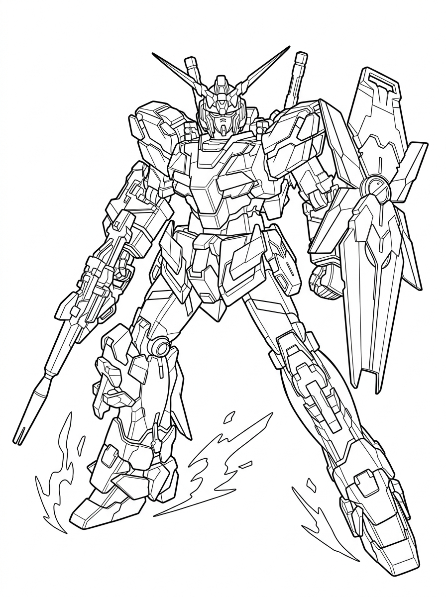 kids Gundam coloring pages