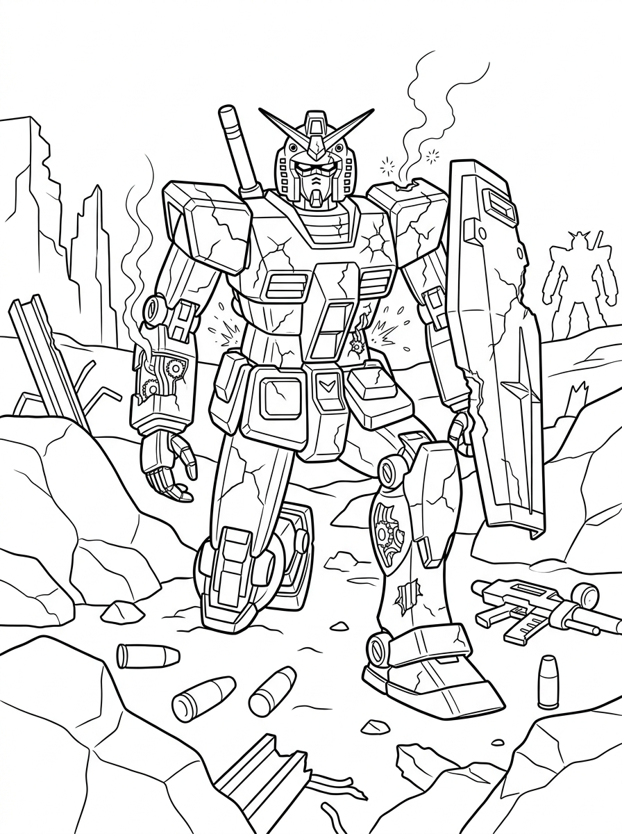 Gundam coloring pages for adults pdf
