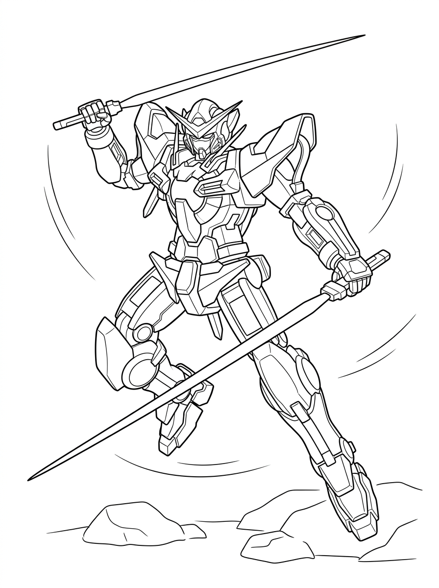 free Gundam coloring pages pdf