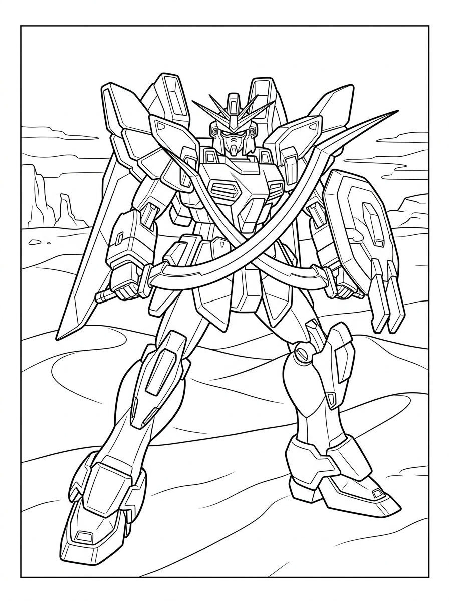 Gundam ornament coloring pages