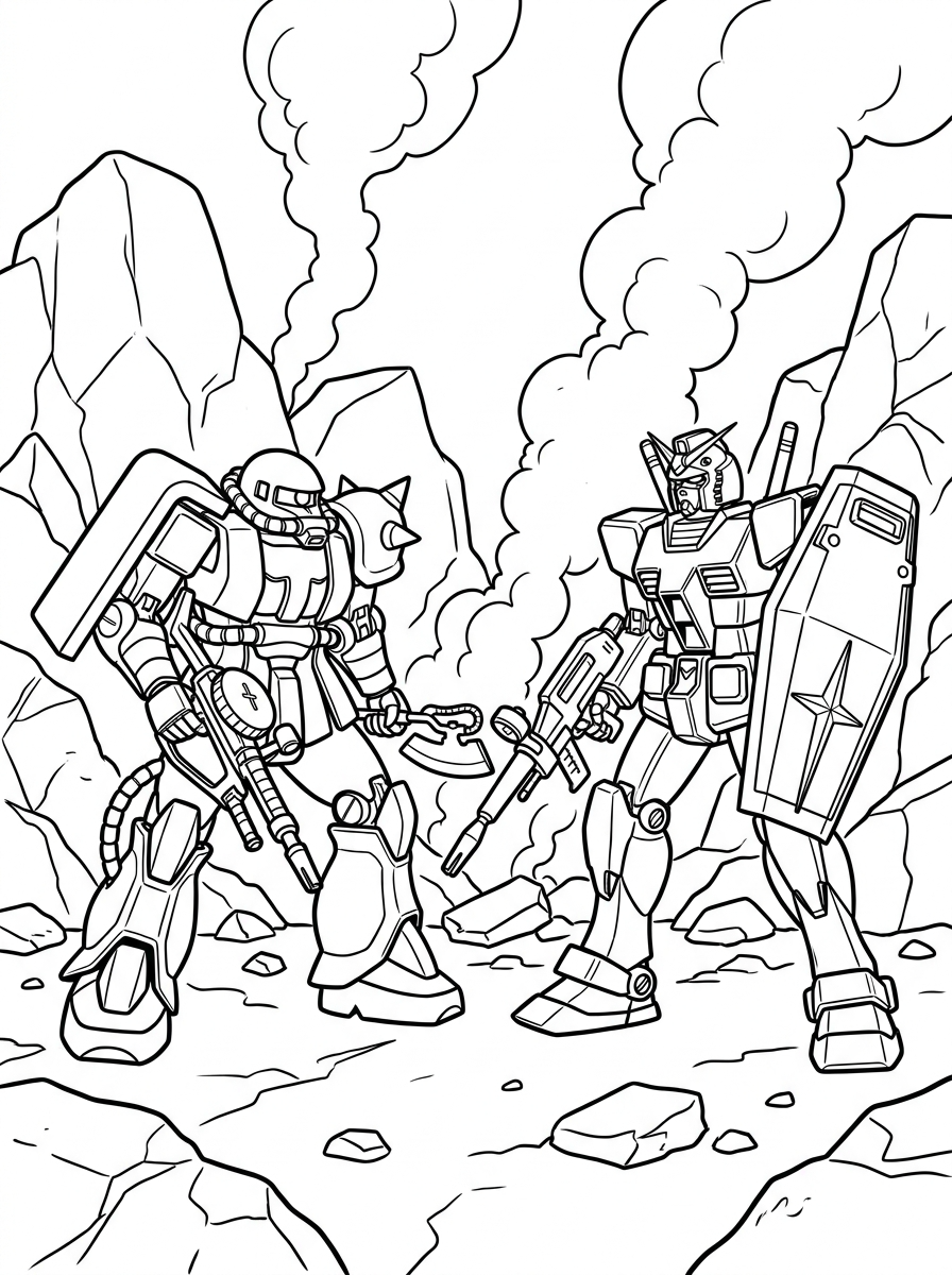 cute coloring pages Gundam