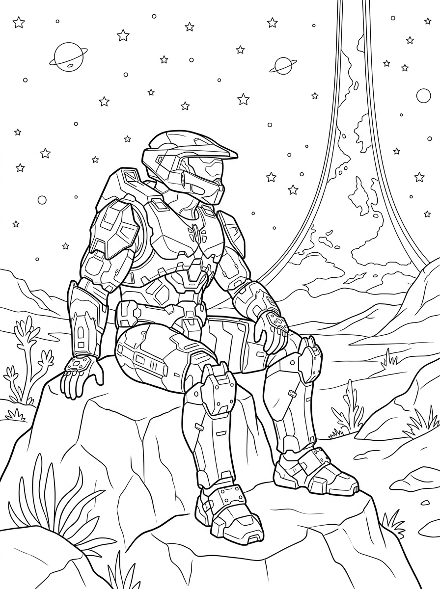 adult coloring pages Halo