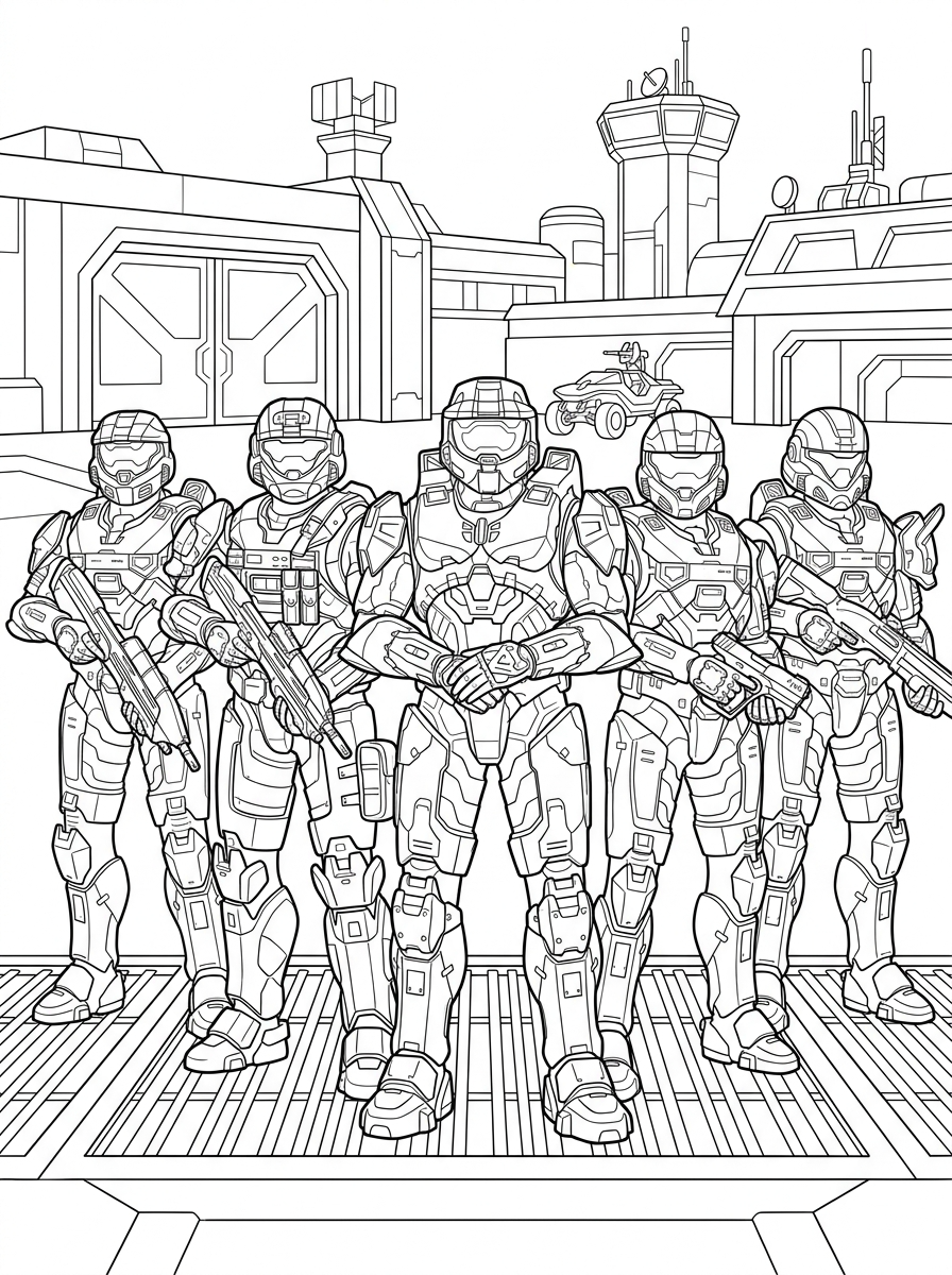 free printable Halo coloring pages 2